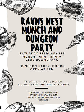 Ravns Nest Flyer. This flyer was done as a Canva template for the clubs monthly events.